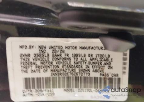 2006 Toyota Corolla Ce z USA, uszkodzony, nr VIN 1NXBR32E76Z672773